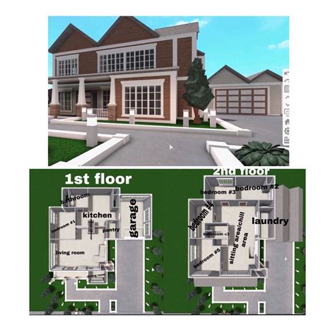 bloxburg house layout 2 story